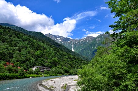 Mountain river walking