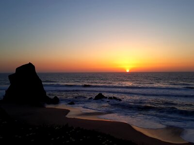 Santa cruz beach sunset photo