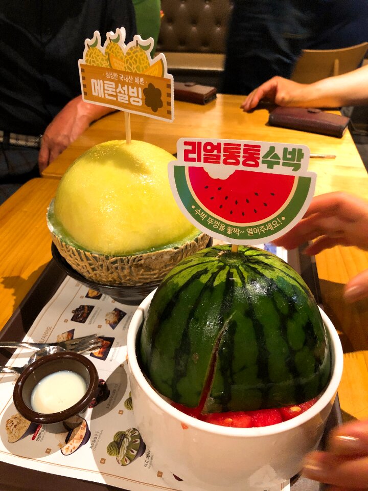 Snow and ice summer dessert