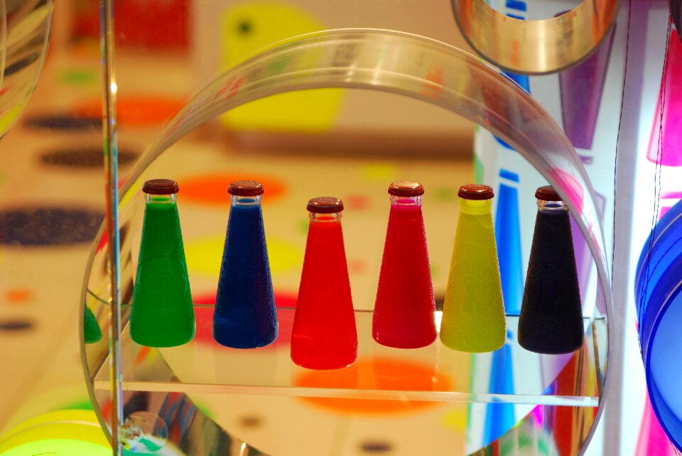 Bottles colors camparisoda