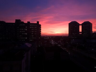 Silhouette sky eventide photo