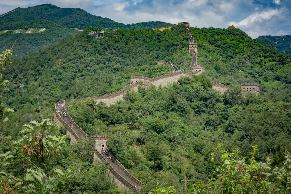 Tourism ancient green wall