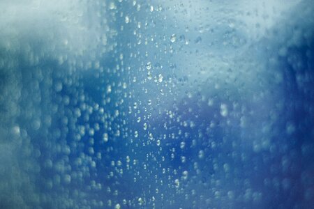 Glass water drops rain photo