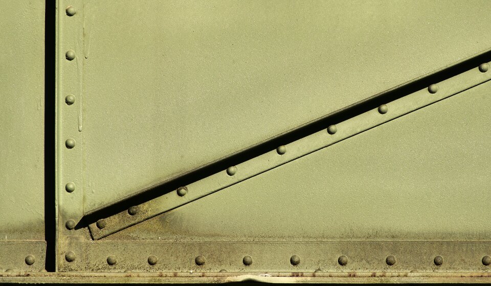 Railway bridge metal plate rivet photo