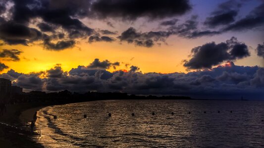 Sunset abendstimmung north sea