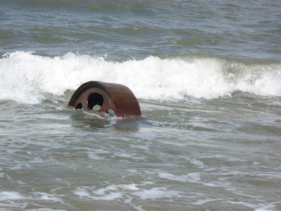 Shipwreck the baltic sea water