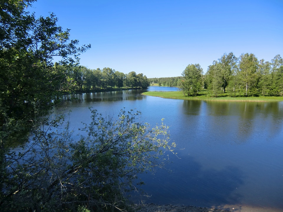 Clouds lake water reflections photo