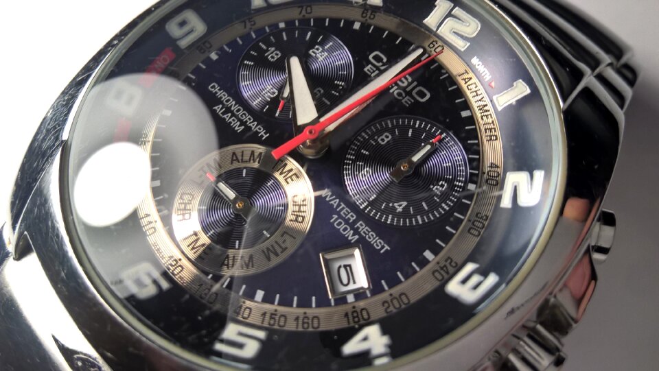 Watch hands casio watch gray watch