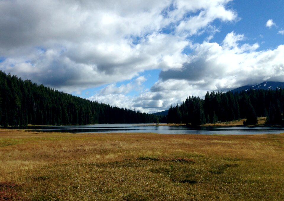 Shoreline clouds wilderness
