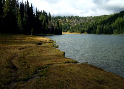 Shoreline clouds wilderness