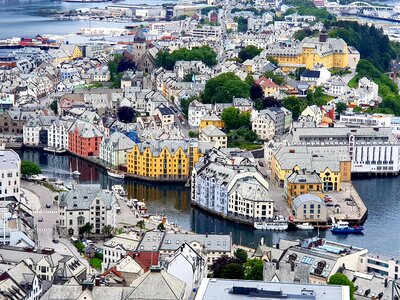 ålesund art architecture nouveau photo