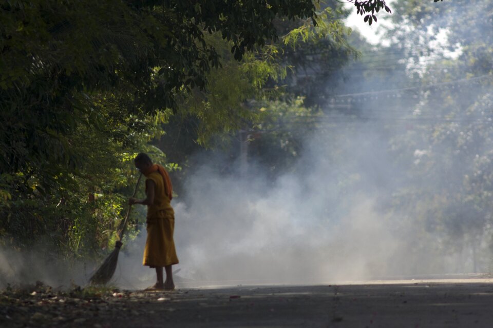 Buddhism quiet and peaceful thailand photo