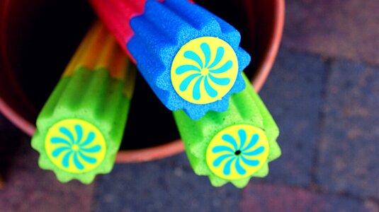 Toys play water-gun