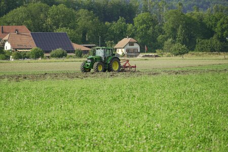 Rural agricultural machine landscape photo