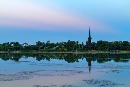 Blue reflection sky
