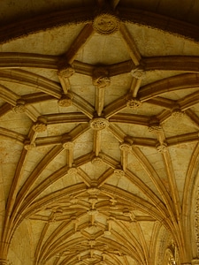 Interior view old gothic photo