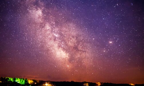 Night milky way camps photo