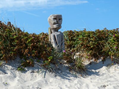 Sculpture wood man photo