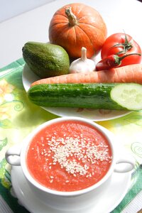 Pepper cucumber garlic