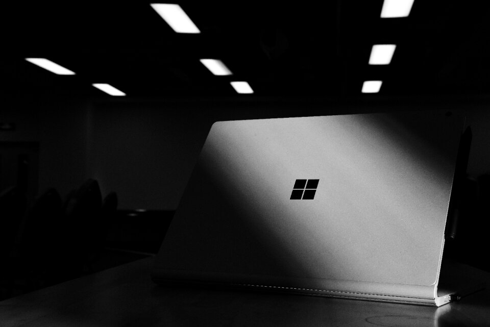 Still life photography surfacebook black and white