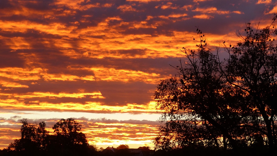 Color red sky photo