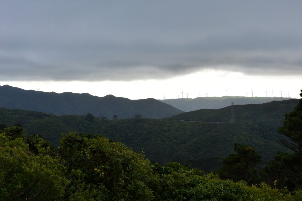 Landscape mountains propeller