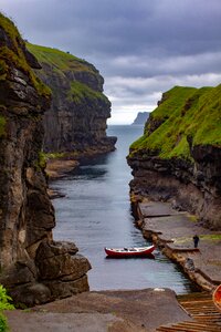 Faroe islands natural bay photo