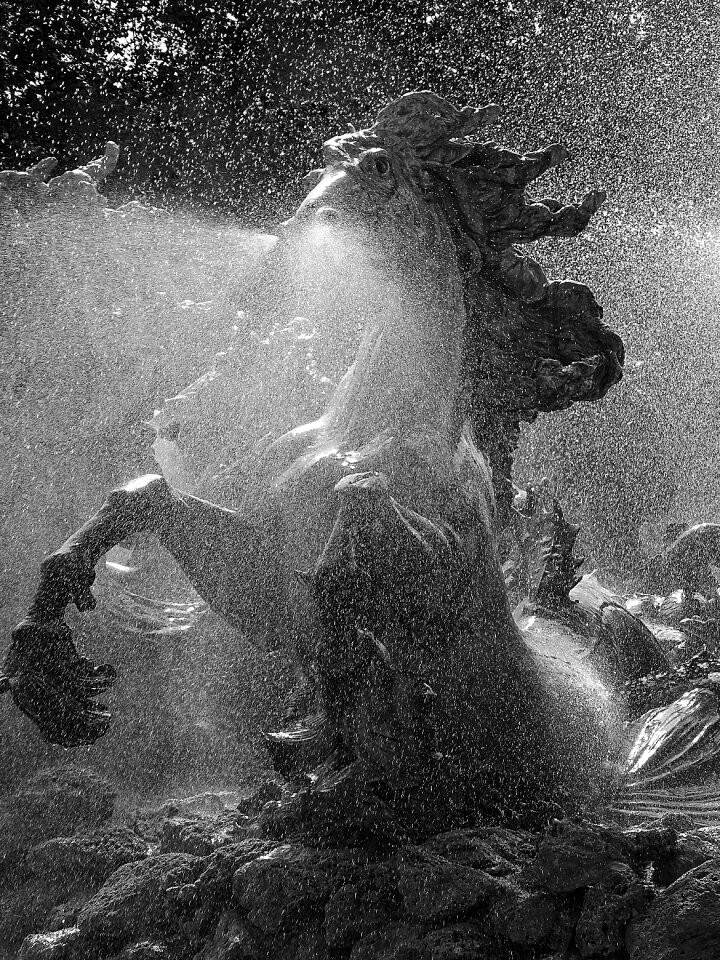 Water statue monument