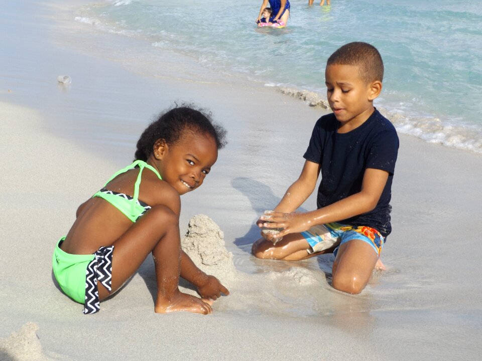 Children sand beach