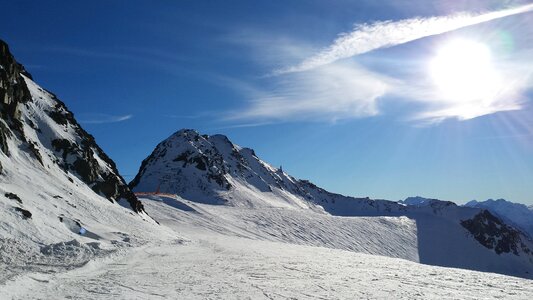 Alpine glacier summit