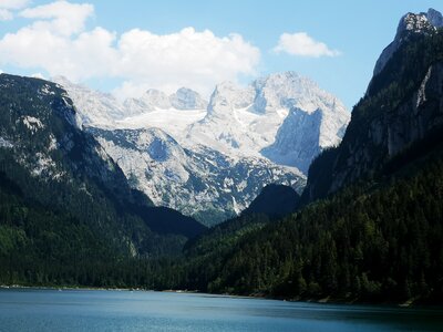 Mountains lake landscape photo