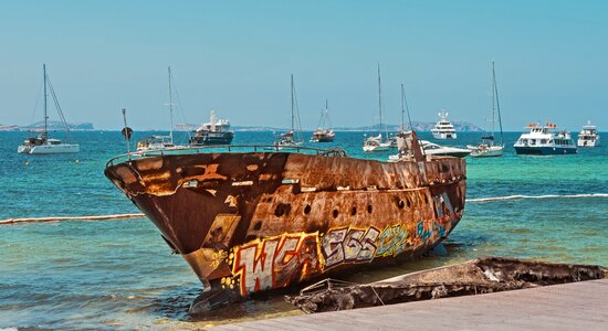 Broken old rusty