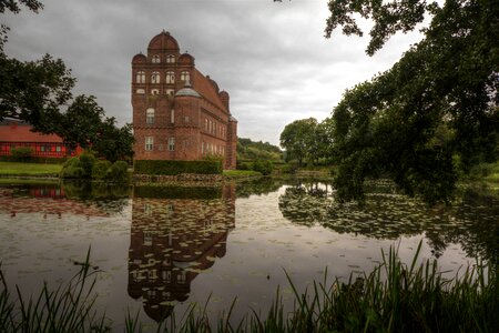 Mirror image architecture manor house