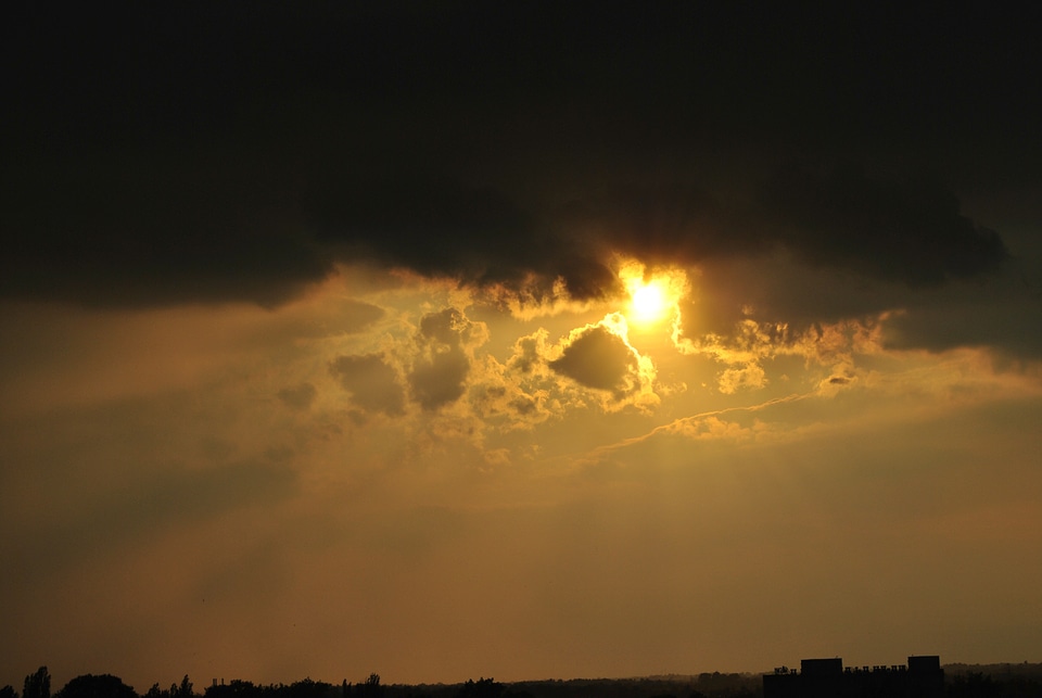 Sun the backlight sky