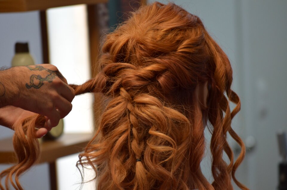 Braid hair red hair