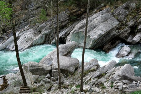 Mountain river switzerland photo