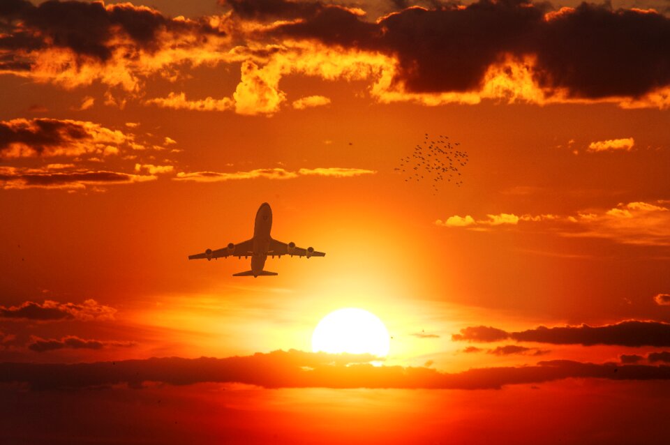 Sky evening aircraft photo