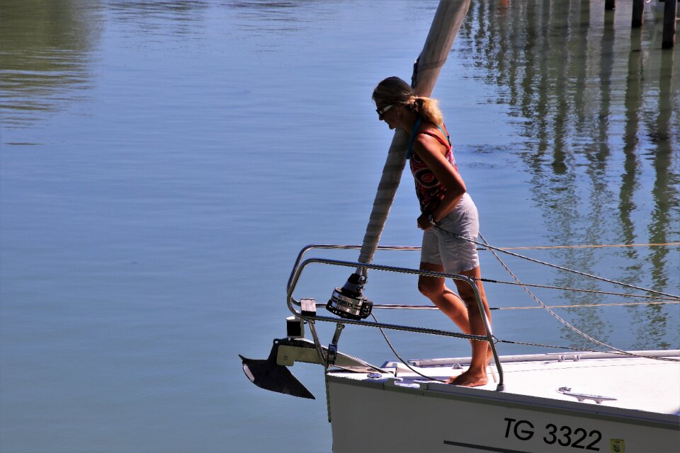 Boat sailing the mast
