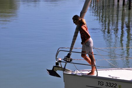 Boat sailing the mast