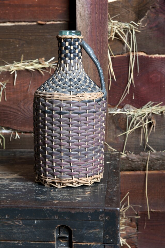 Alcohol wicker still life