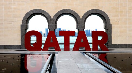 Qatar 3d qatar buildings 3d text photo