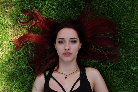 Portrait model green
