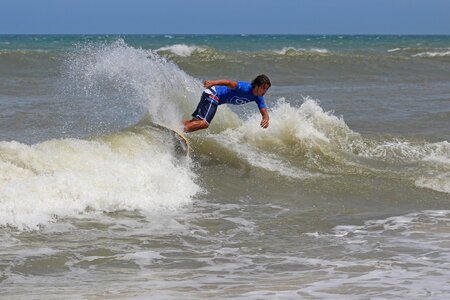 Summer surf coastline