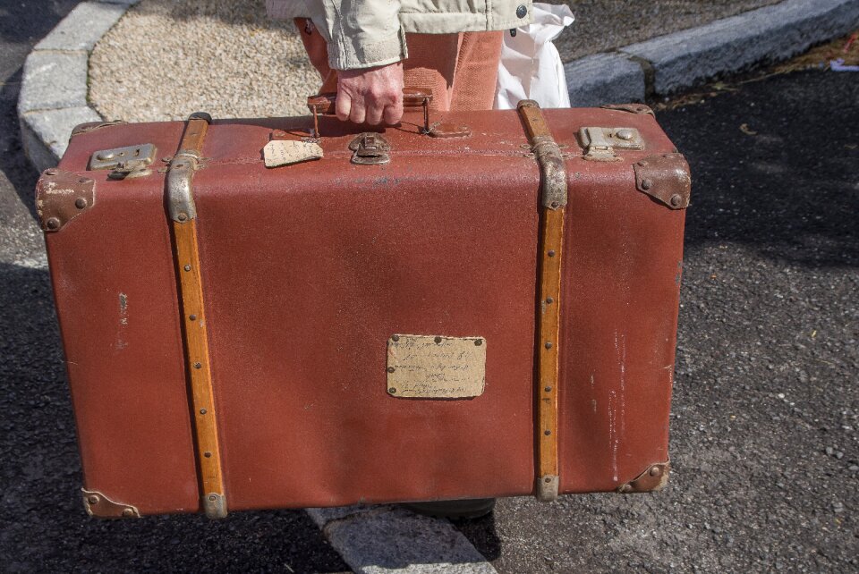 Leather vintage luggage