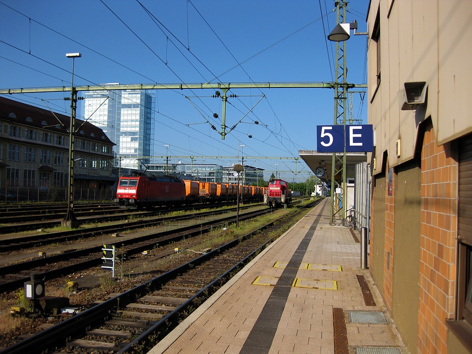 Railway station track train