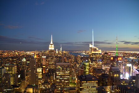 Panorama night empire state building