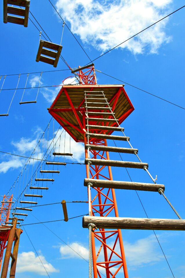 Adult playground climbing rest