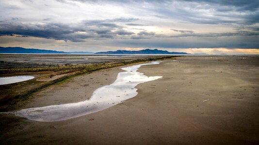Mountains outdoor salt lake