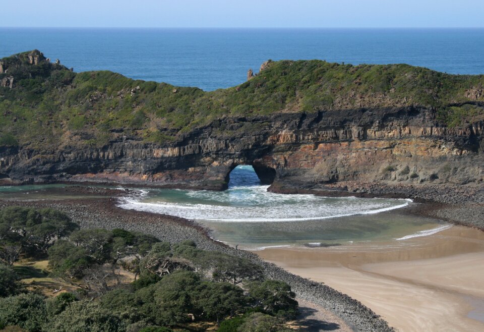 Hole in the wall cliffs sea