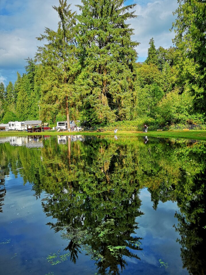 Landscape lake reflection